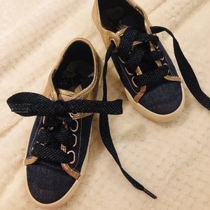 Keds little girls size 11 - Denim and Gold